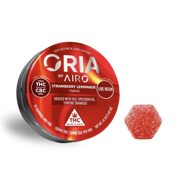 Oria - Strawberry Lemonade 2:1 THC:CBC - Gummies - 100mg (10 x 10mg)