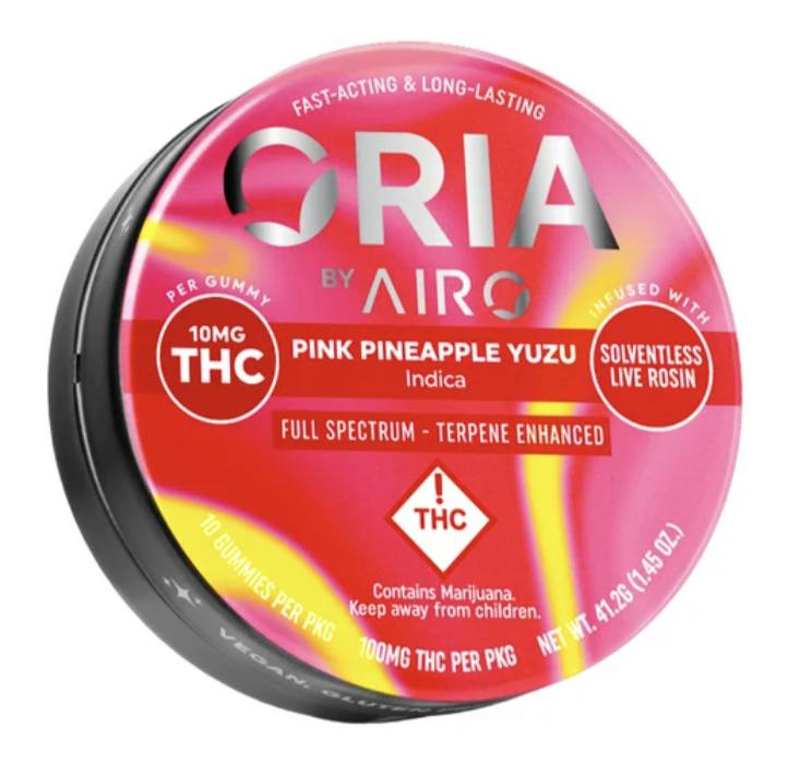 Pink Pineapple Yuzu | Oria - Full Spectrum | 100mg Live Rosin Gummies by Airo Brands