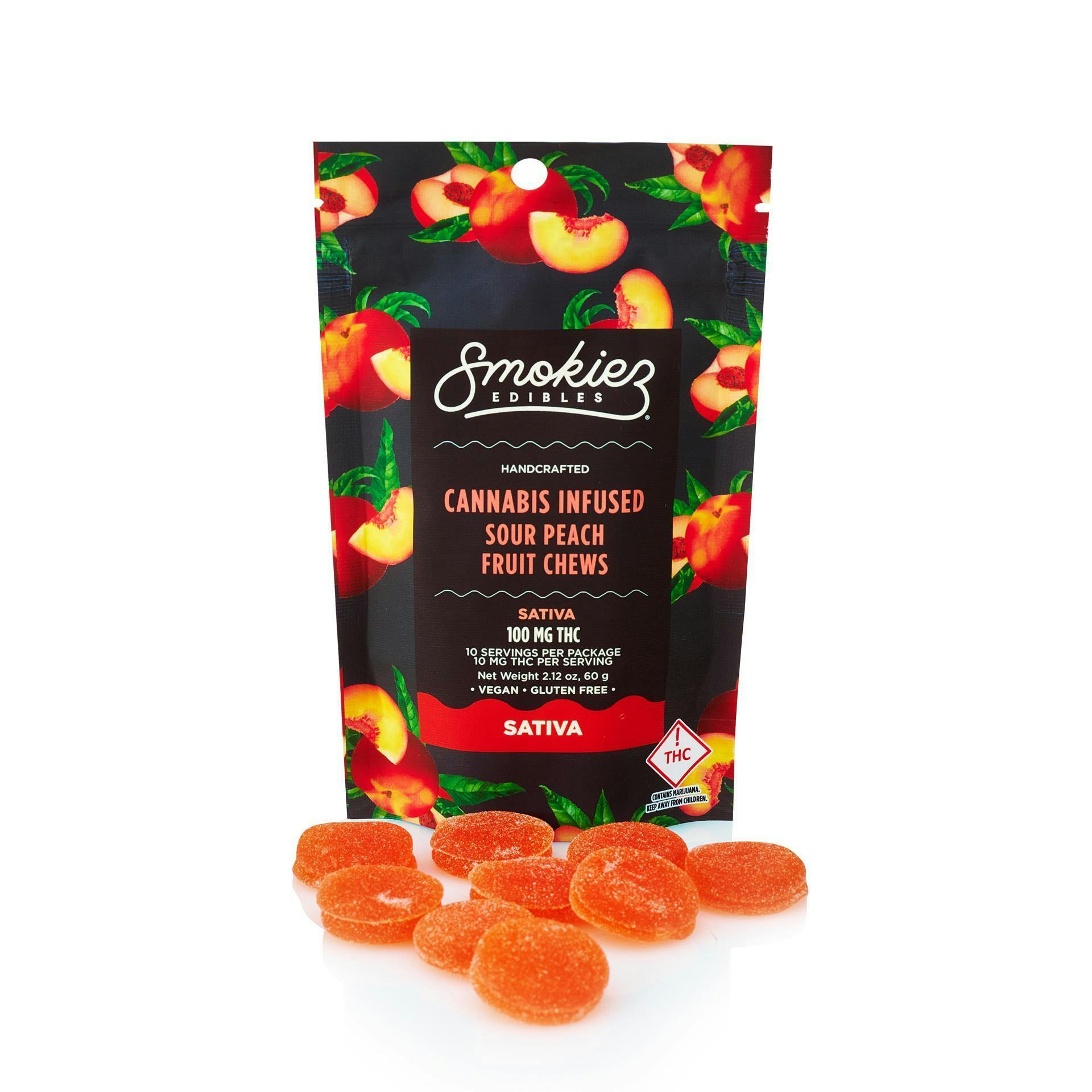 100MG Gummies - Sour Peach
