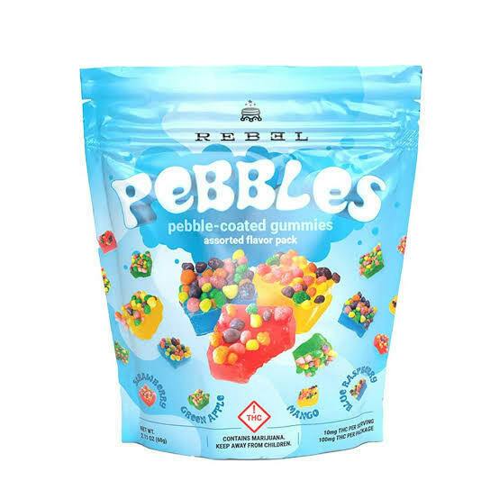 Rebel 100mg Gummies - Hybrid Pebbles