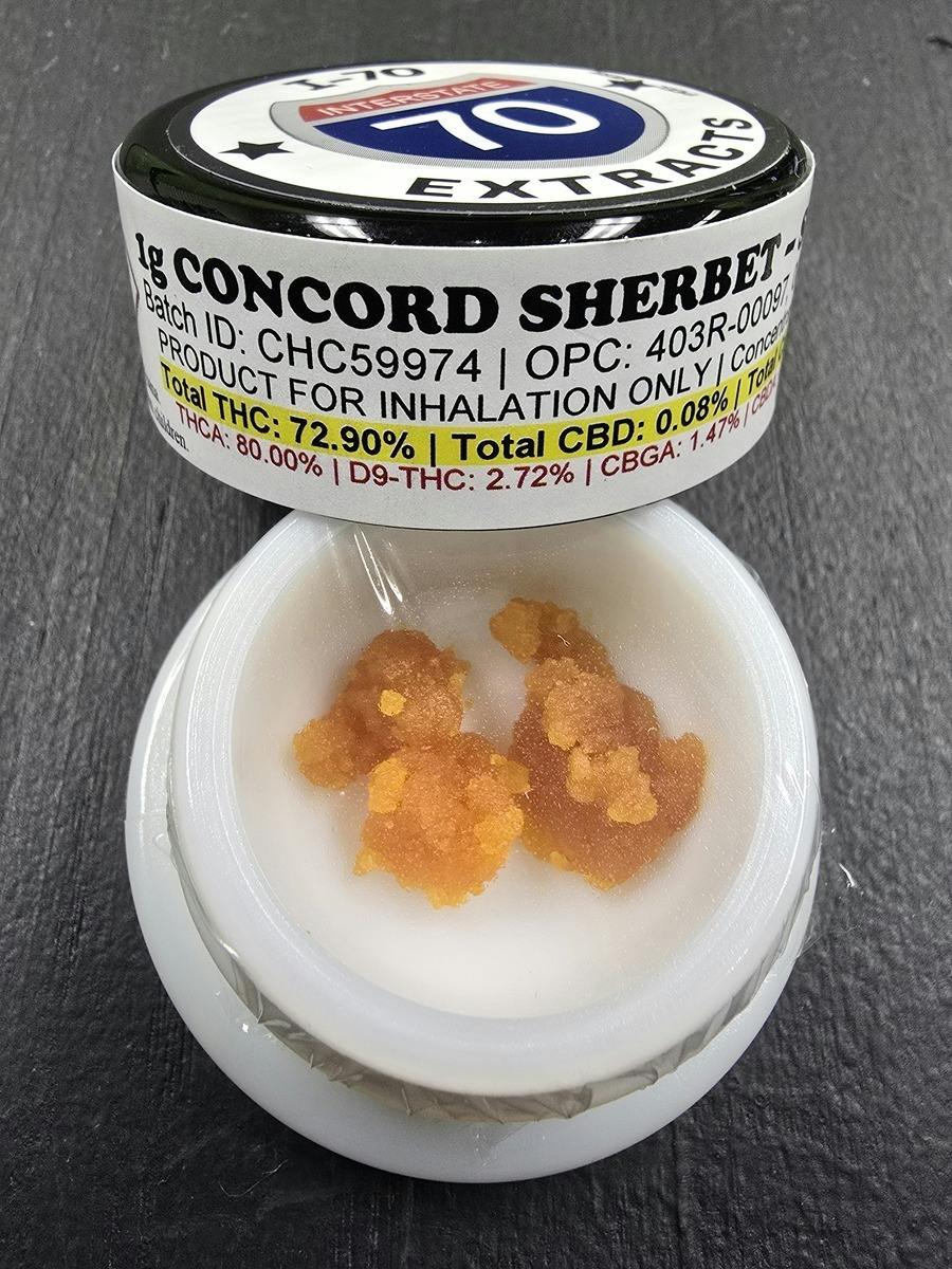 1 Gram Wax - Concord Sherbert