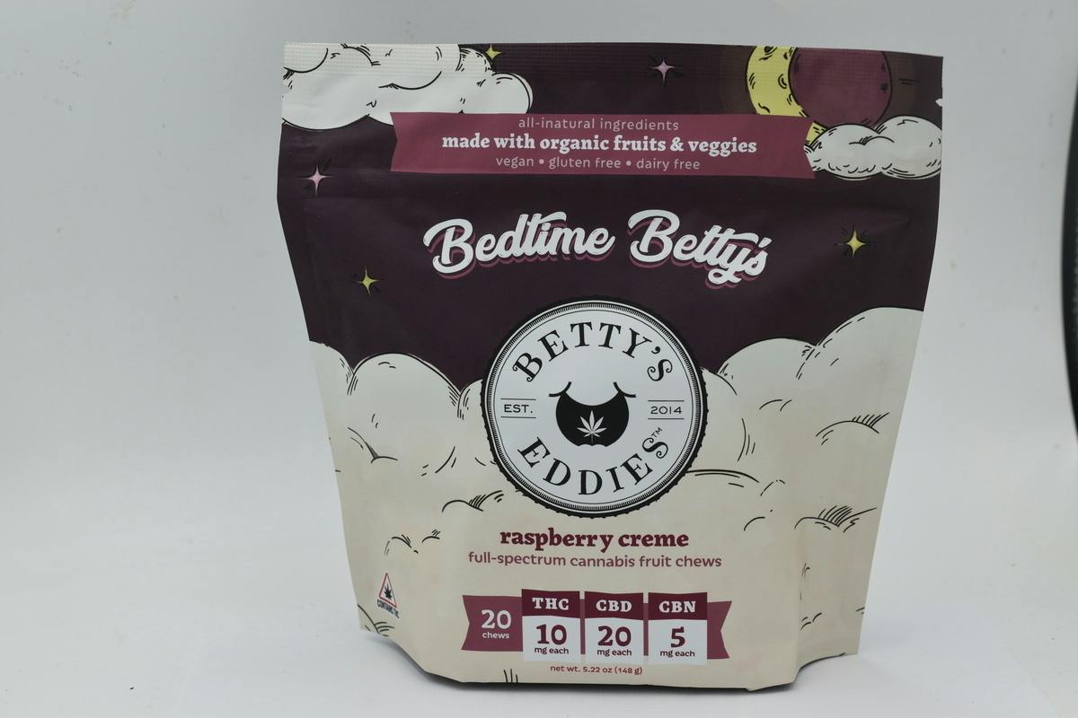 Betty's Eddies - 200mg Bedtime Raspberry Creme Chews (Rec)