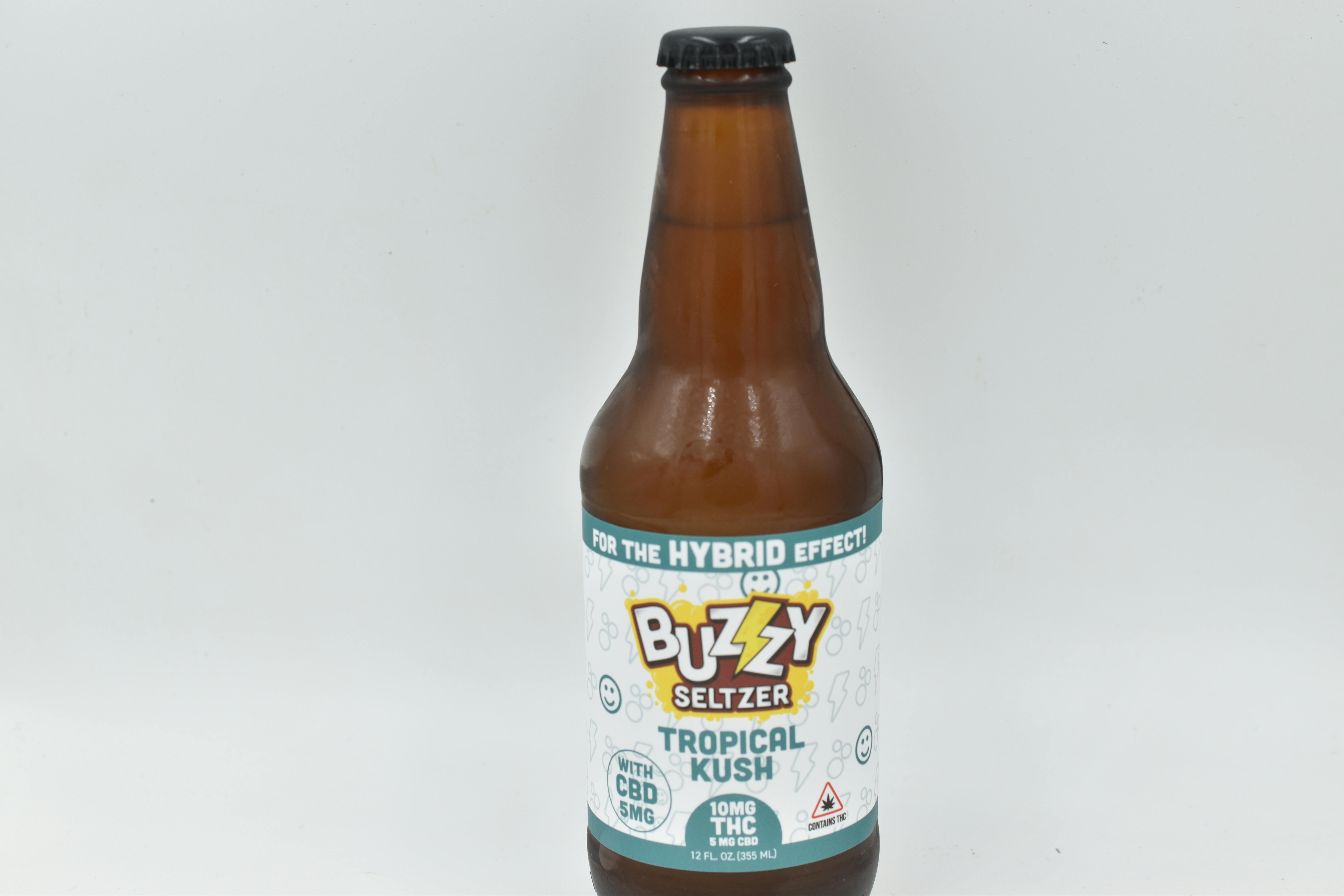 Buzzy - 10mg THC: 5mg CBG Tropical Kush Seltzer (Rec)