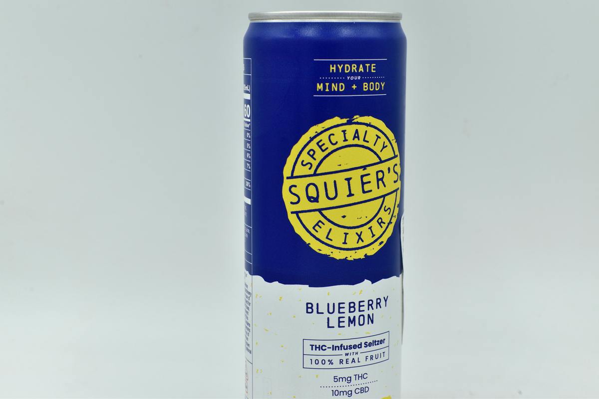 Squires - Blueberry Lemon Seltzer 5 THC : 10 CBD (Rec)