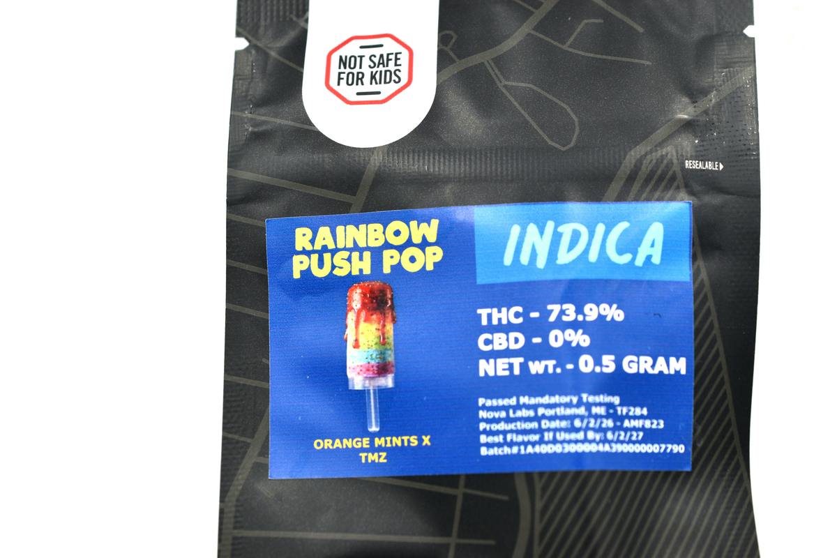 Team Green - .5g Live resin Vape Cart- Rainbow Pushpop (REC)