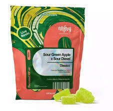 MFNY Live Resin | Sour Green Apple x Sour Diesel (Sativa) 100MG Gummies
