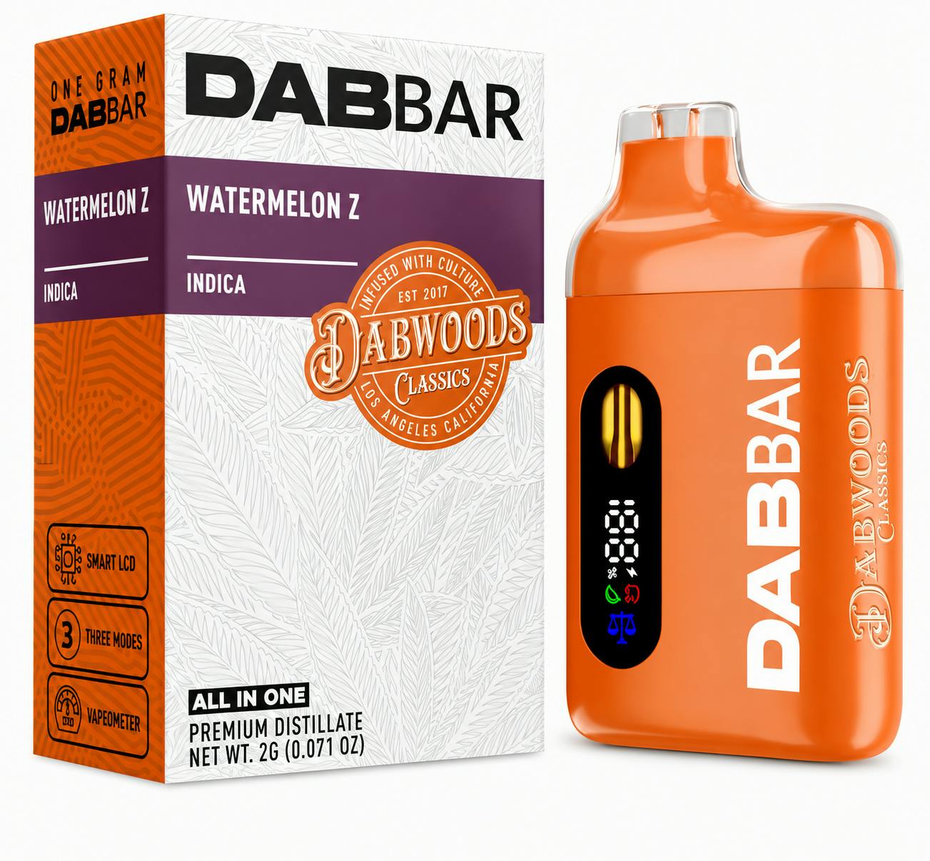 DABWOODS | DABBAR | VAPE | AIO | WATERMELON Z | INDICA | 2G