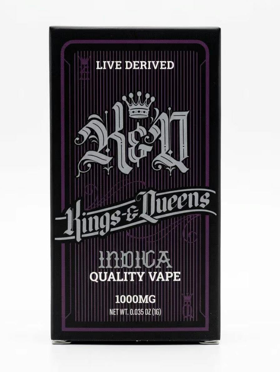 KINGS & QUEENS | VAPE | 1G | - BUBBA KUSH | INDICA