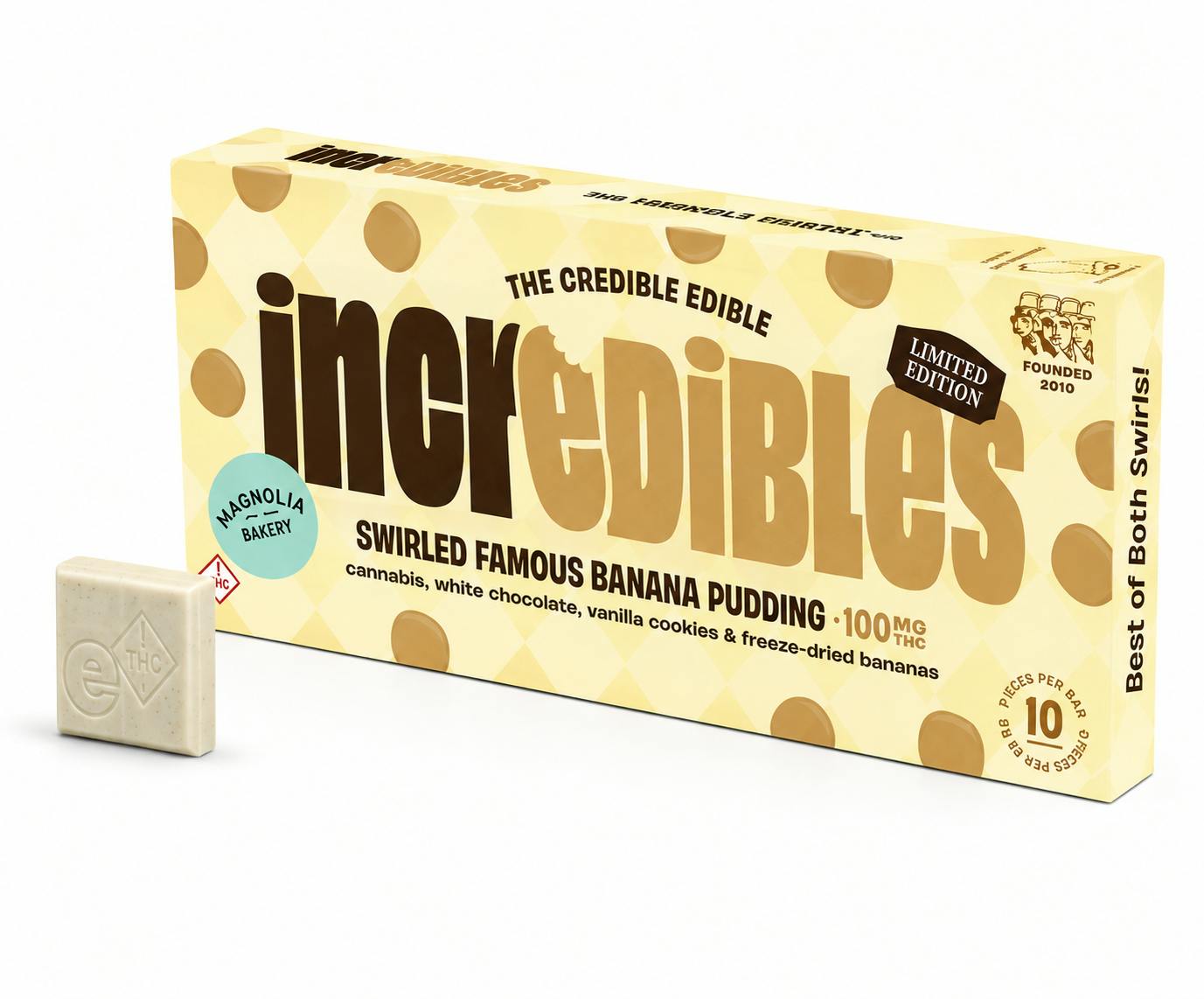 INCREDIBLES | EDIBLE | CHOCOLATE | - BANANA PUDDING 100MG