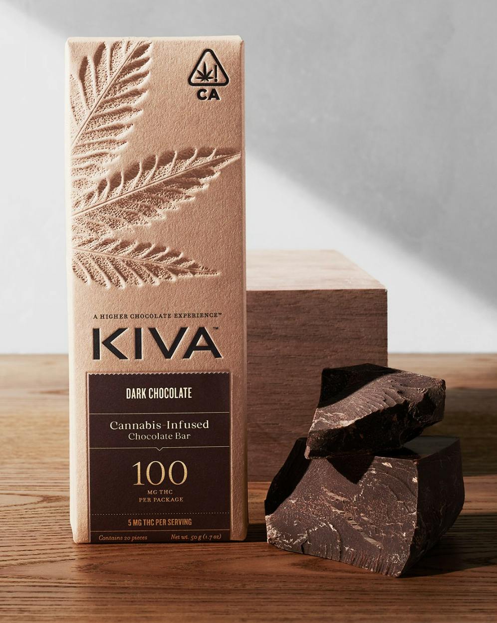 Dark Chocolate Bar | 100mg | 20ct | 5mg/ea