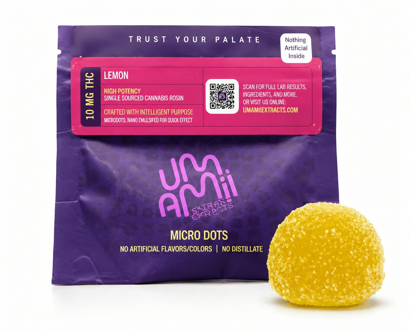 Umamii | MiCRO Dots | Lemon Lemon Pepper | | Sativa Hybrid | Gummies | 10pk