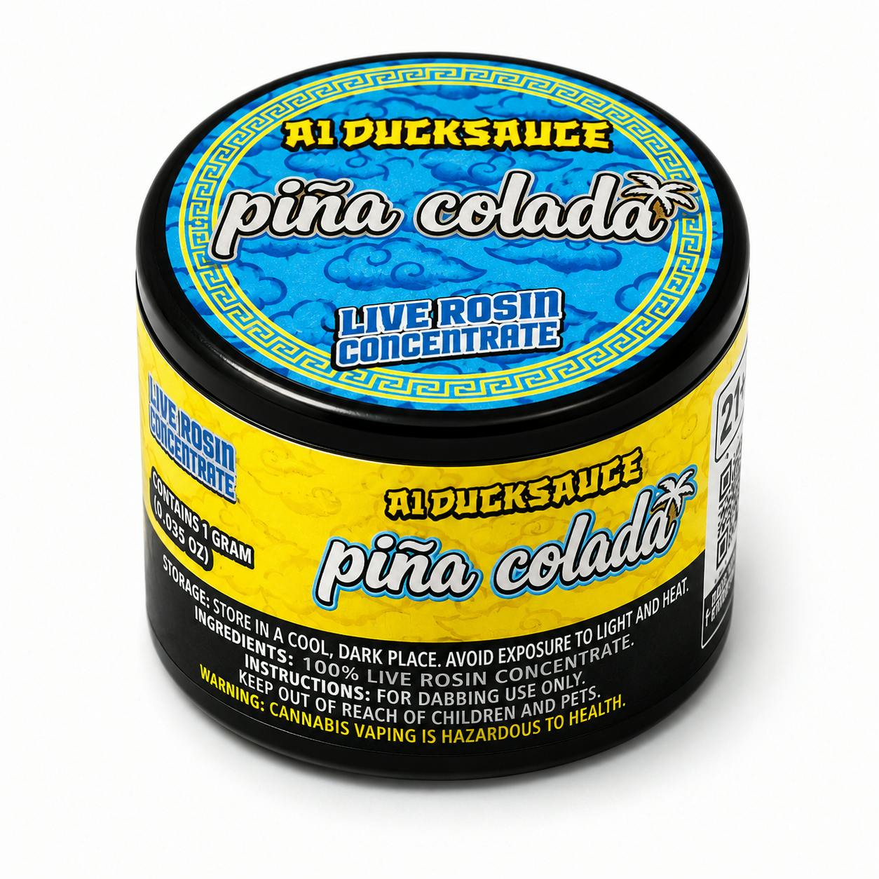 A1 DUCKSAUCE | CONCENTRATE | (LIVE ROSIN) PINA COLADA | 1G | HYRBID