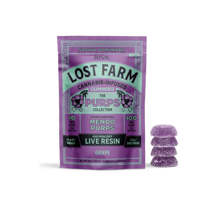 Grape 'Mendo Purps' Live Resin Gummies | 100mg | 10ct | 10mg/ea