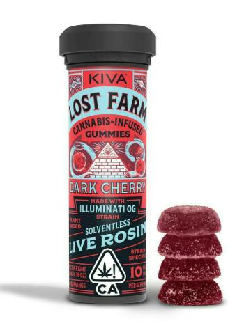 Dark Cherry 'Illuminati OG' Live Rosin Gummies | 100mg | 10ct | 10mg/ea