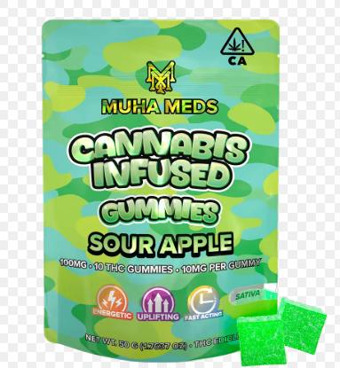 Sour Apple Gummies | 100mg | 10ct | 10mg/ea
