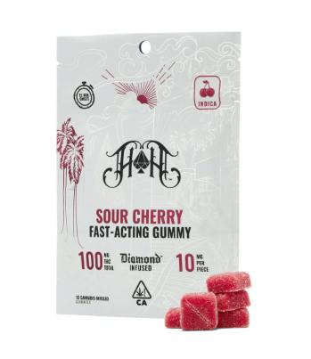 Fast-Acting | Sour Cherry Gummies | 100mg | 10ct | 10mg/ea