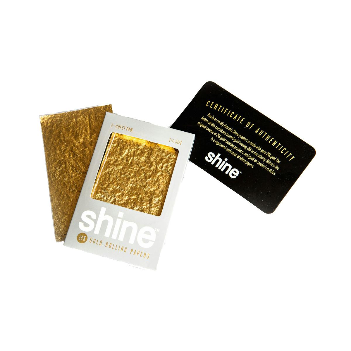 24k gold rolling papers, 2 sheet pack