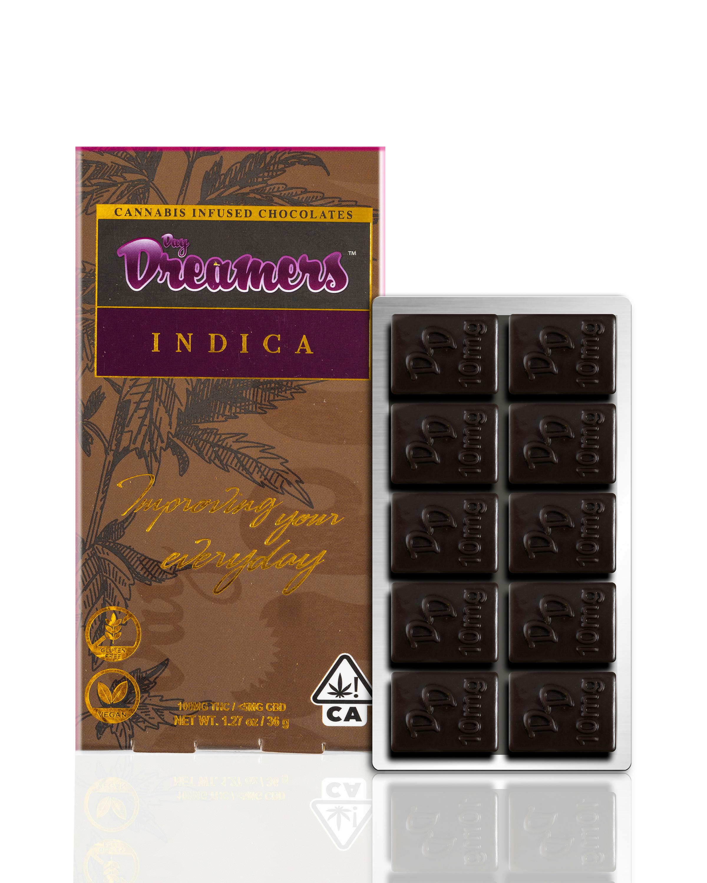 Day Dreamers Indica — Day Dreamers Indica Chocolate - 100mg