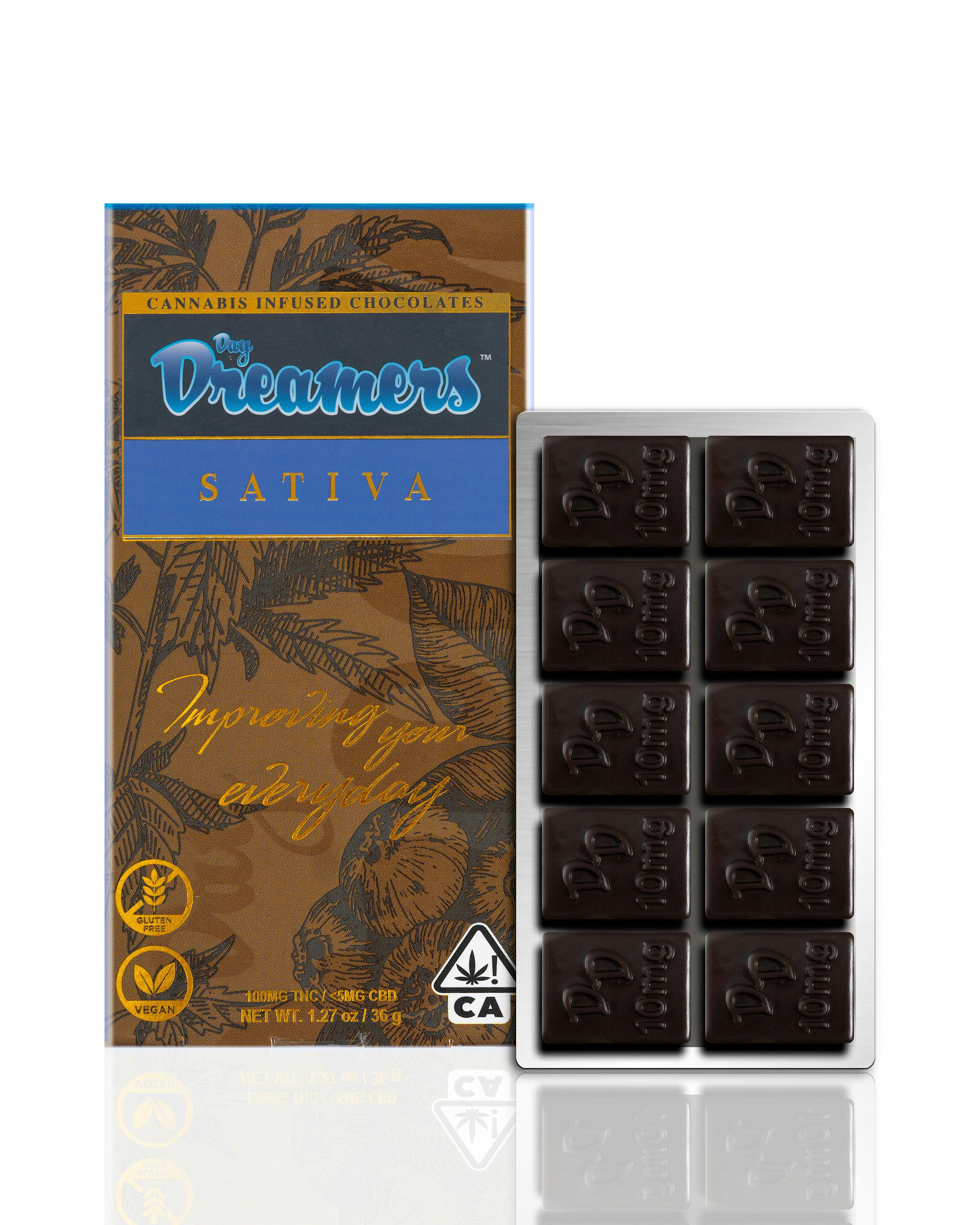 Day Dreamers Sativa — Day Dreamers Sativa Chocolate - 100mg