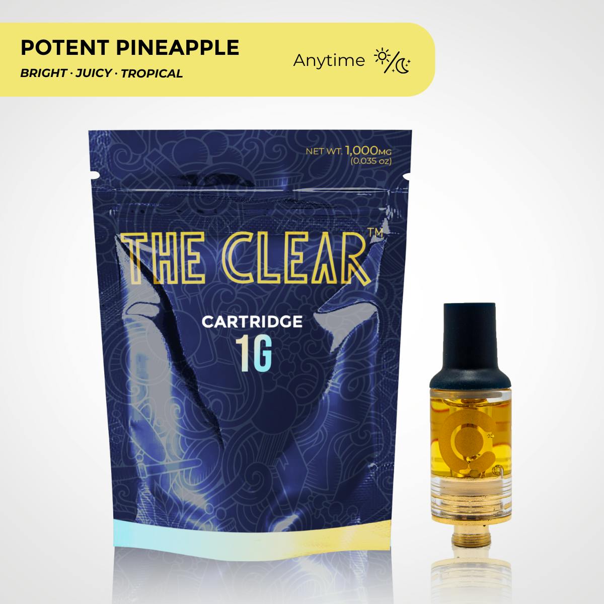 The CLEAR Original Cartridge 1000mg | Potent Pineapple by CLEAR Brands