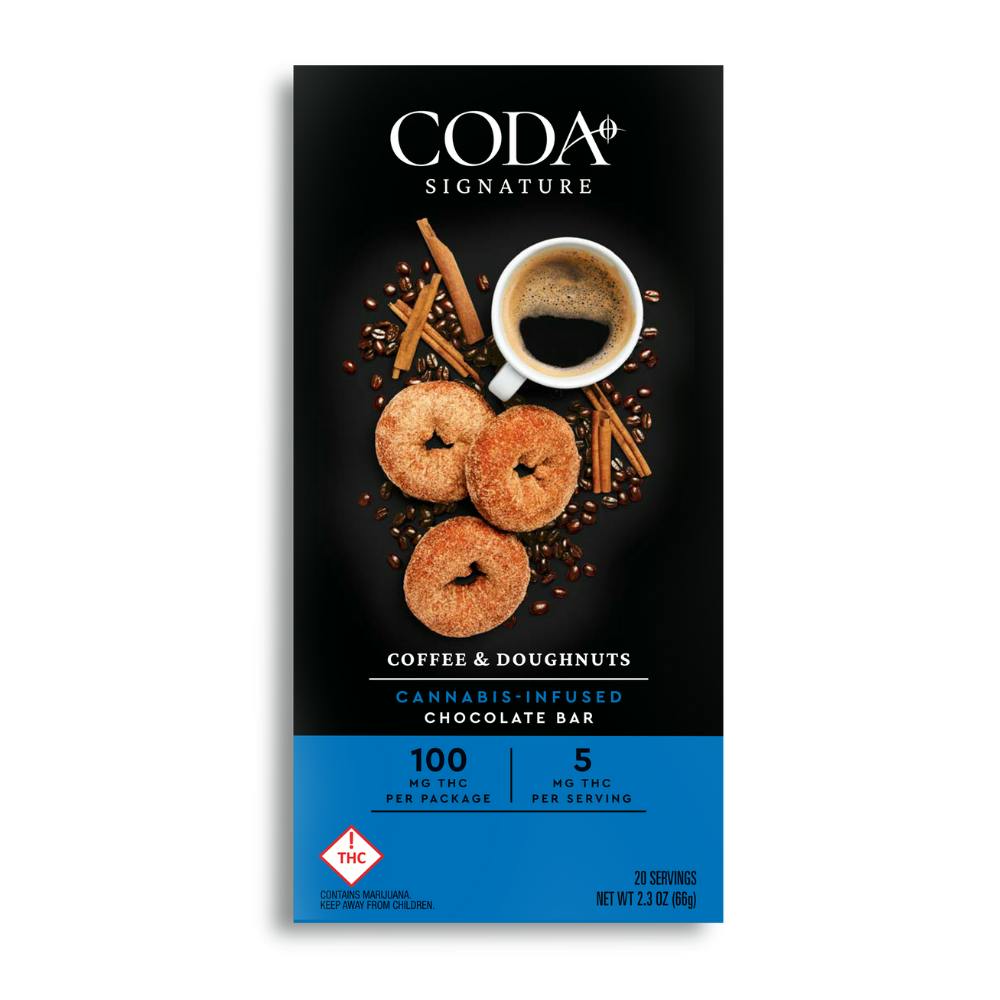 Coffee & Doughnuts Chocolate | 100mg THC
