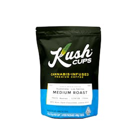Kush Cups - Single Serve K-cup Coffee pods -Medium Roast (4-Pack) - 10mg EA