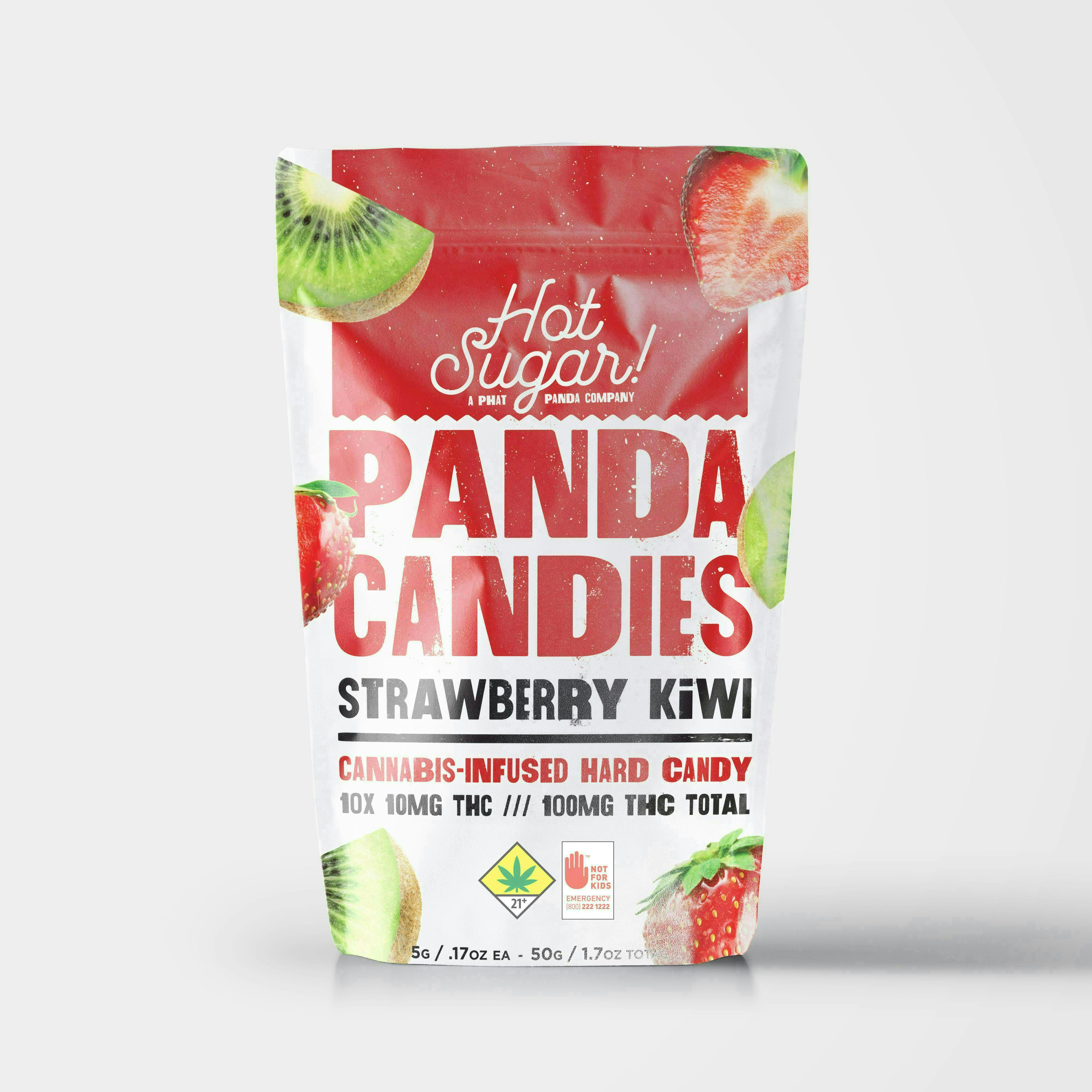 Panda Candies | Strawberry Kiwi Gummies | 100mg | 10ct | 10mg/ea at Herbal E Scents