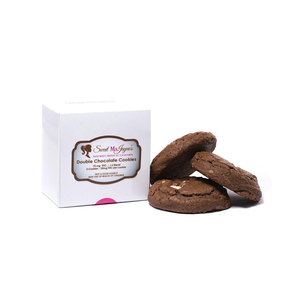 Double Chocolate Cookies 75mg - Sweet Ms. Jayne's