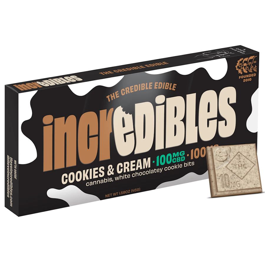 Cookies and Cream 1:1 CBD 100/100 — chocolates listed on the Herbs 4 You menu