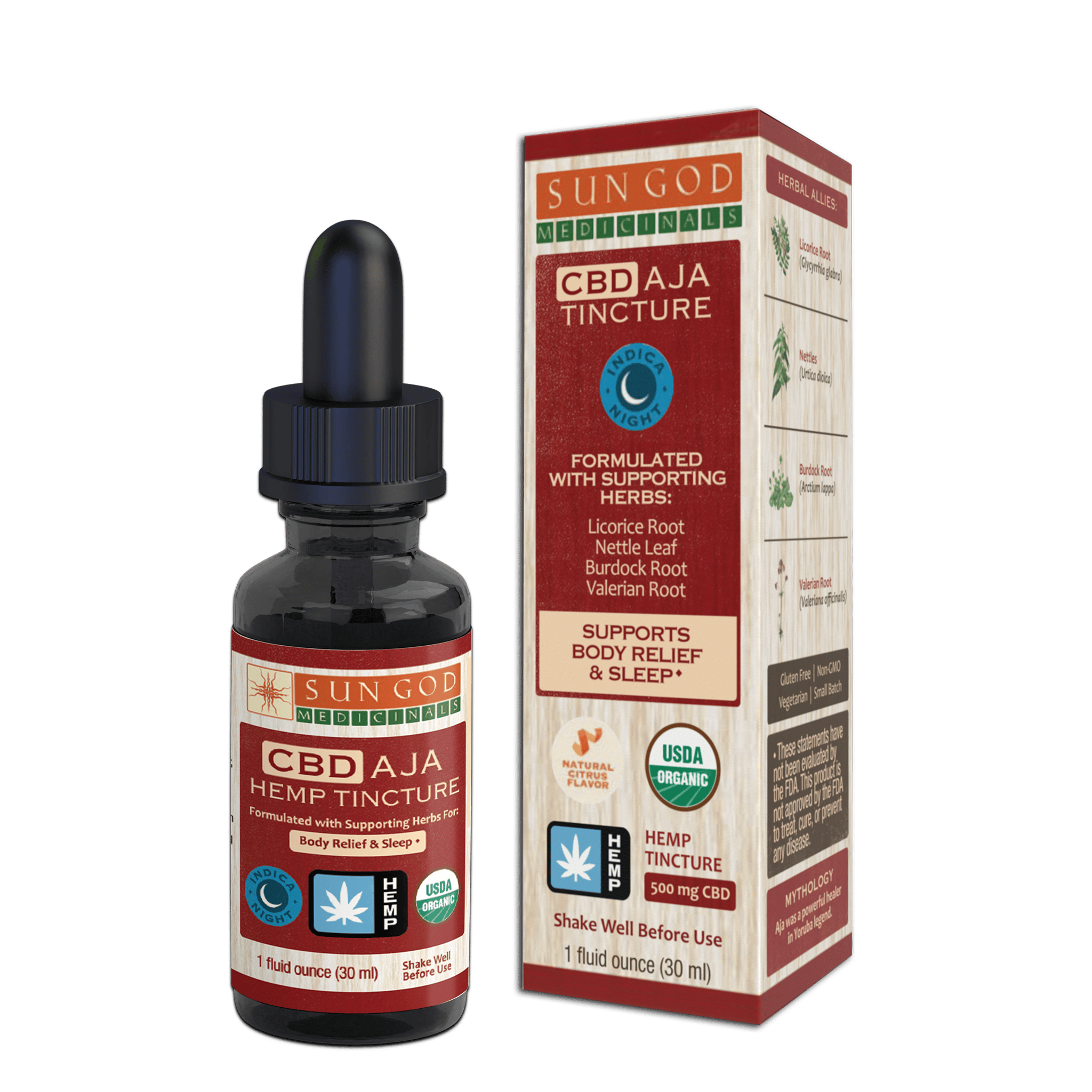 Aja Relief Hemp CBD Indica Tincture - 1 oz