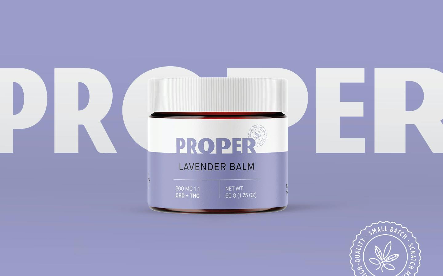 Lavender Balm (1:1 CBD+THC) - 200mg by Proper Bakehouse