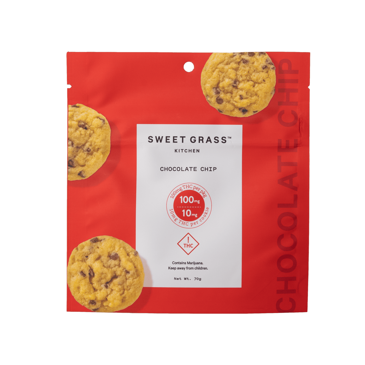 Sweet Grass Chocolate Chip Cookie 100mg / Rec