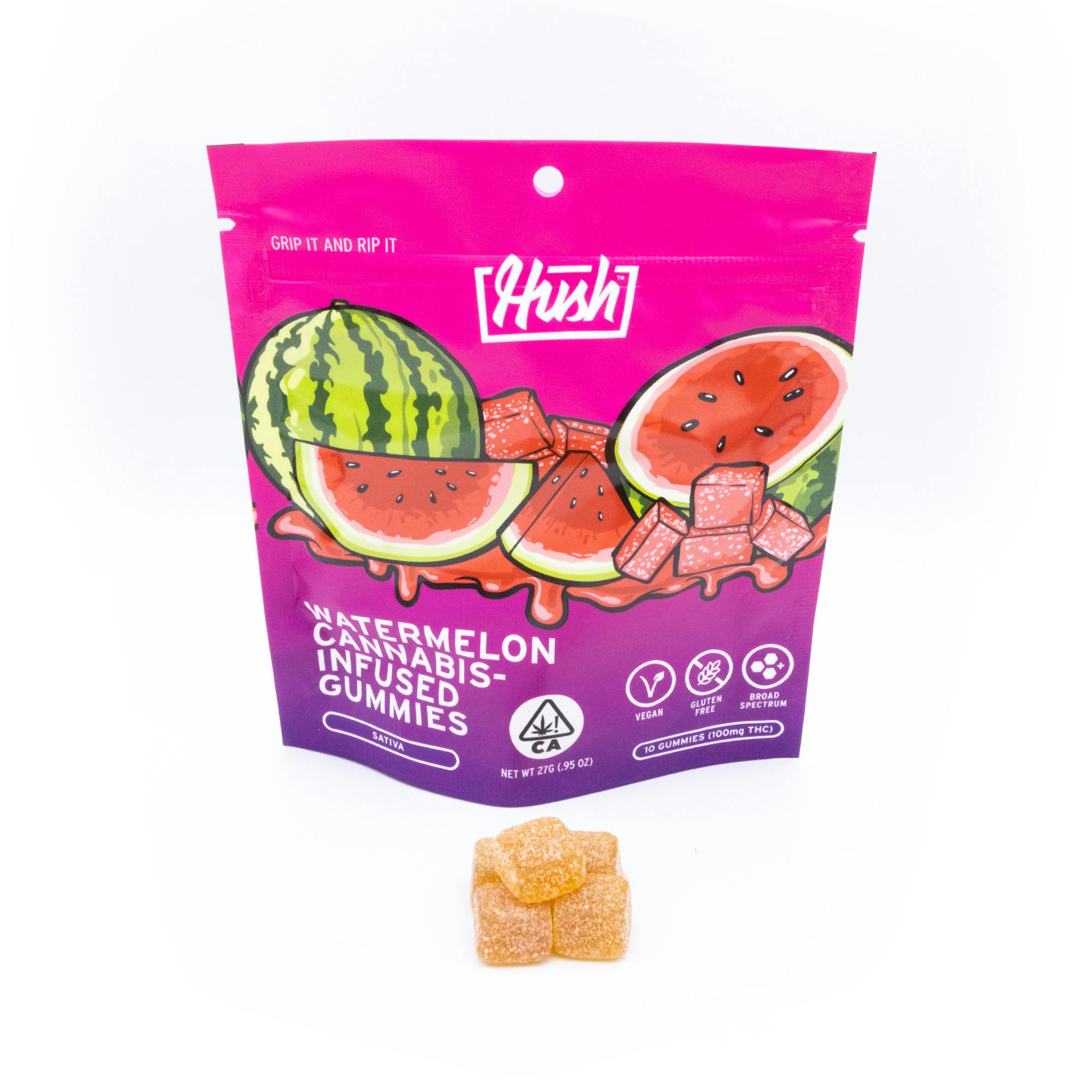 10 Piece: 10 Piece Infused Vegan Gummies - Watermelon