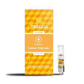 Timeless Lemon Faderade 500mg Vape Cartridge (Energy)
