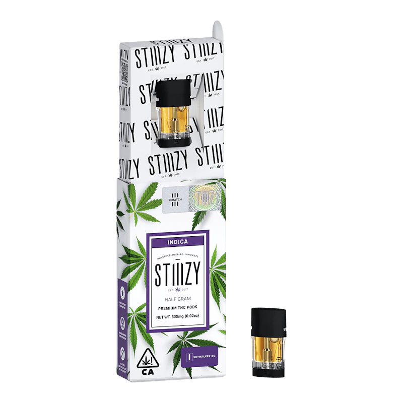 STIIIZY Vape Cartridge - SKYWALKER OG .5G Original THC Pod - STIIIZY, Cartridges