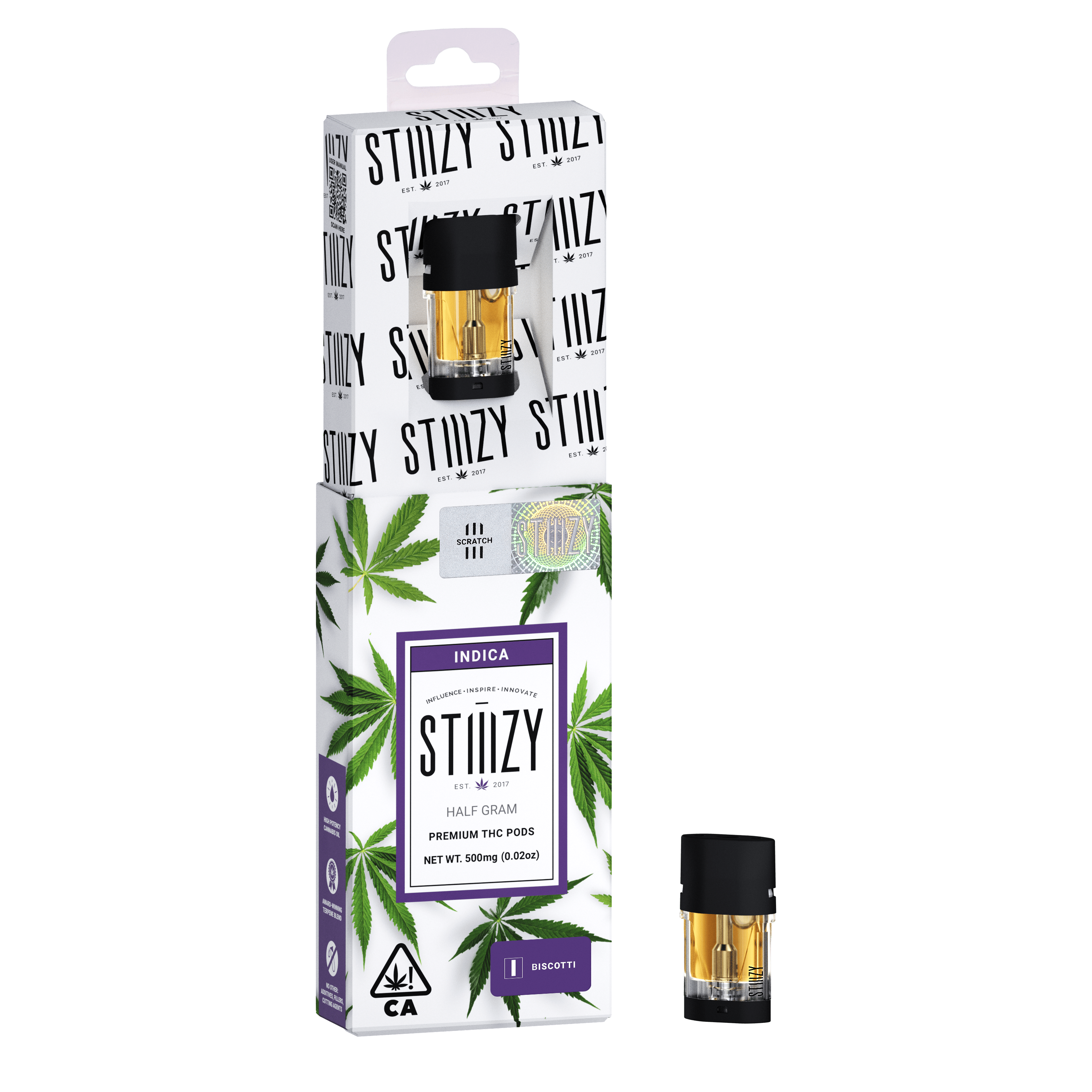 Vape Cartridge - BISCOTTI .5G Original THC Pod - STIIIZY