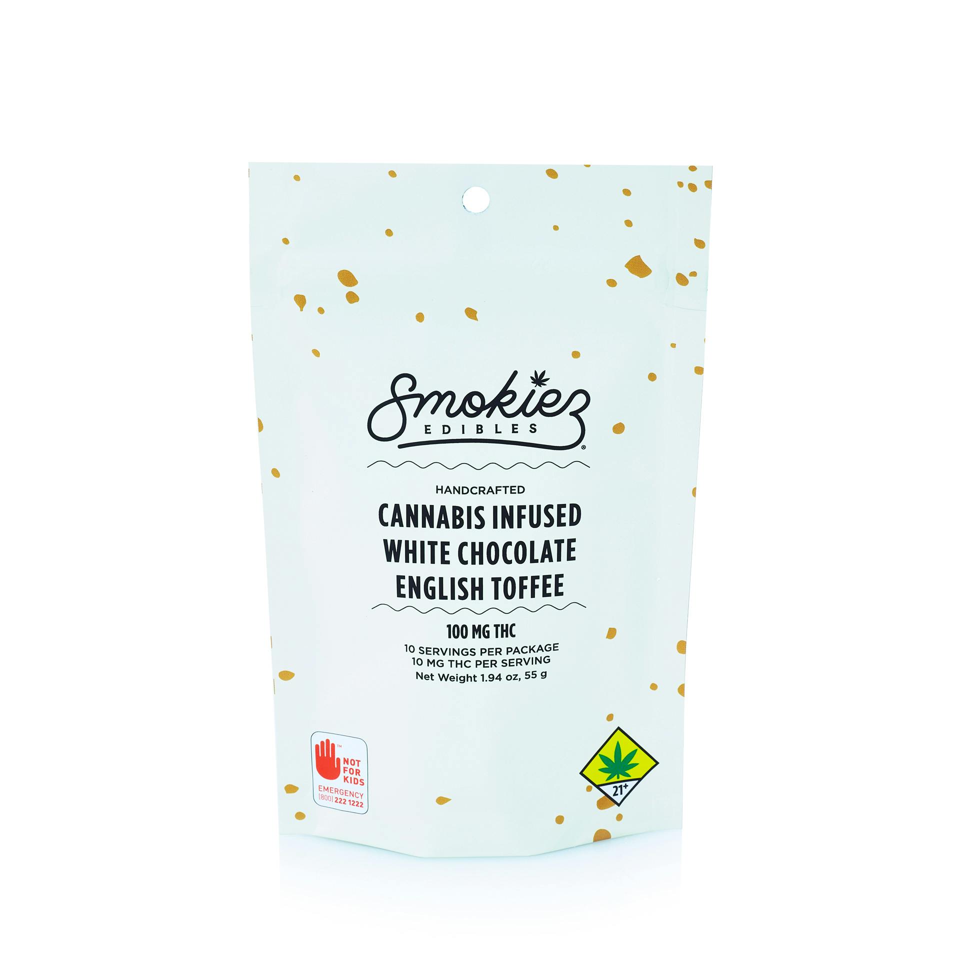 White Chocolate English Toffee, 100mg THC - WA