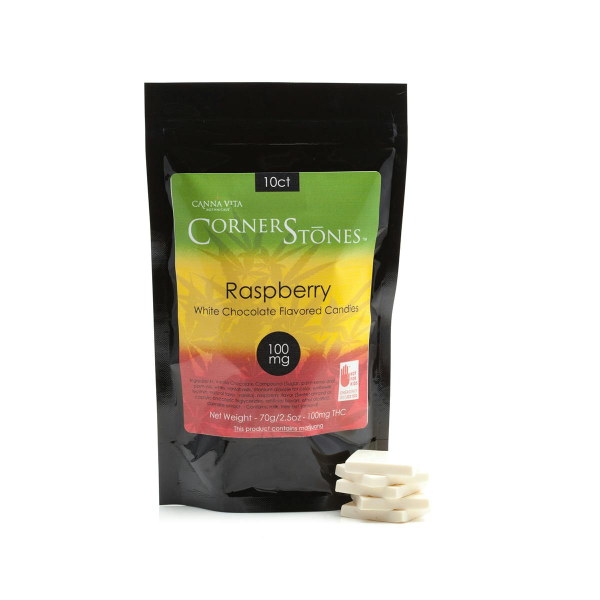 Raspberry White Chocolate Candies 100mg