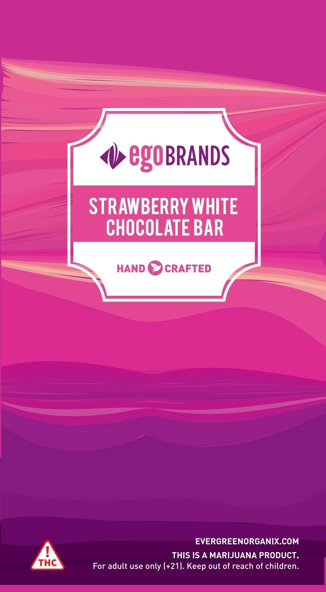 Strawberry White Chocolate Bar 100mg