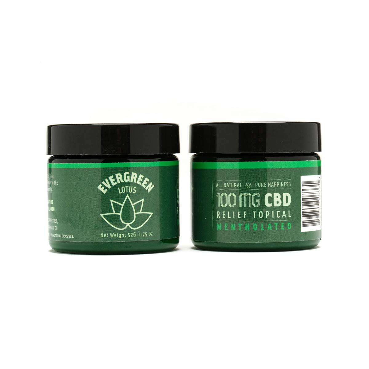 Evergreen Lotus 100mg CBD Mentholated Topical