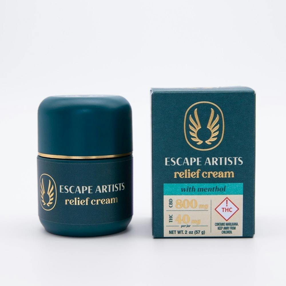 Escape Artists 20:1 Relief Cream - Menthol (800mg CBD/40mg THC)