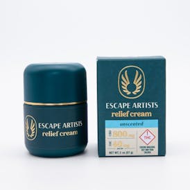 Escape Artists 20:1 Relief Cream - Unscented- (800mg CBD: 40mg THC)