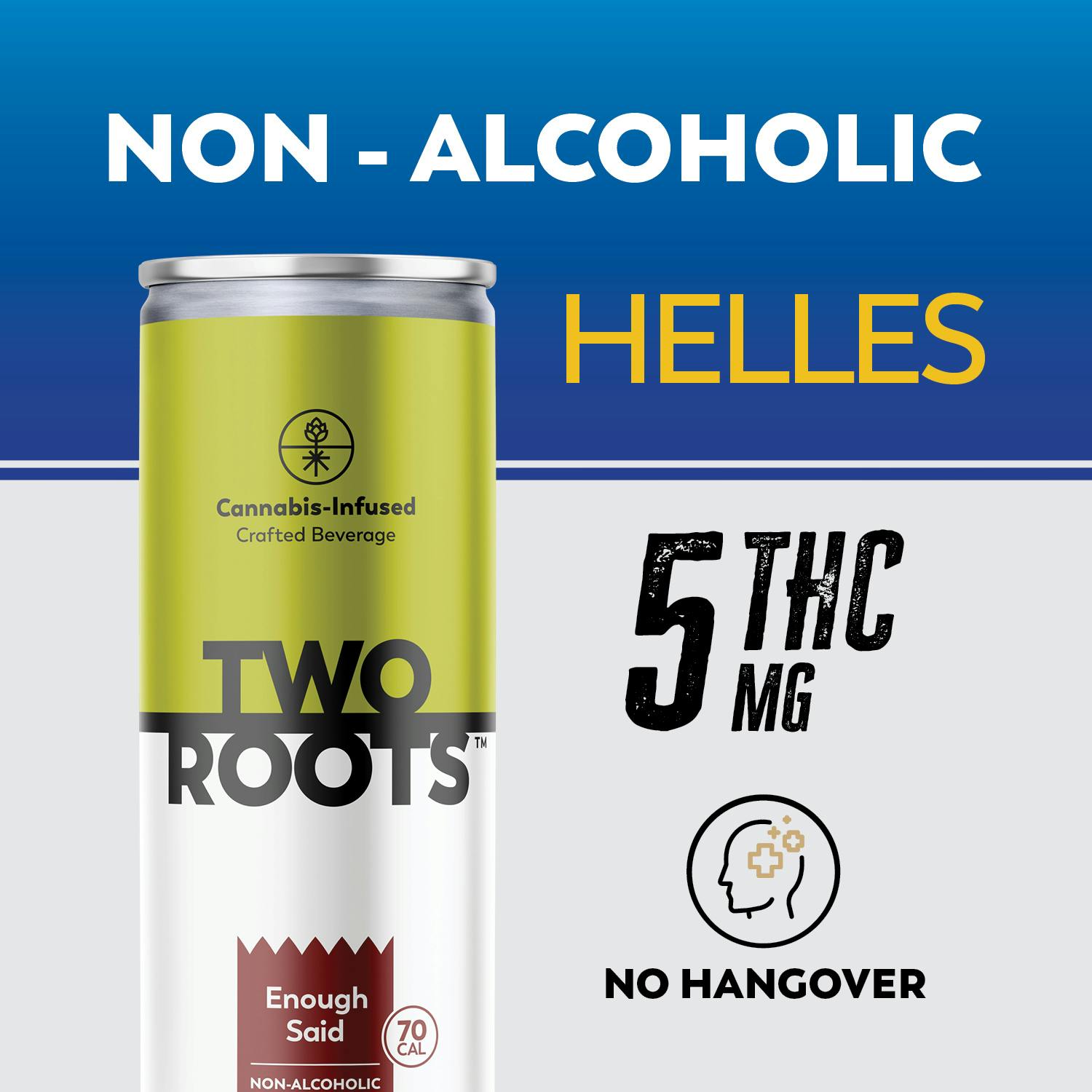 Two Roots “Enough Said” Lager – 5mg THC at Silver Sage Wellness