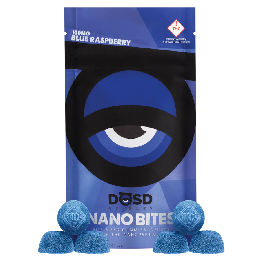 Nano Bites - Blue Raspberry 100mg — gummies listed on the Herbs 4 You menu