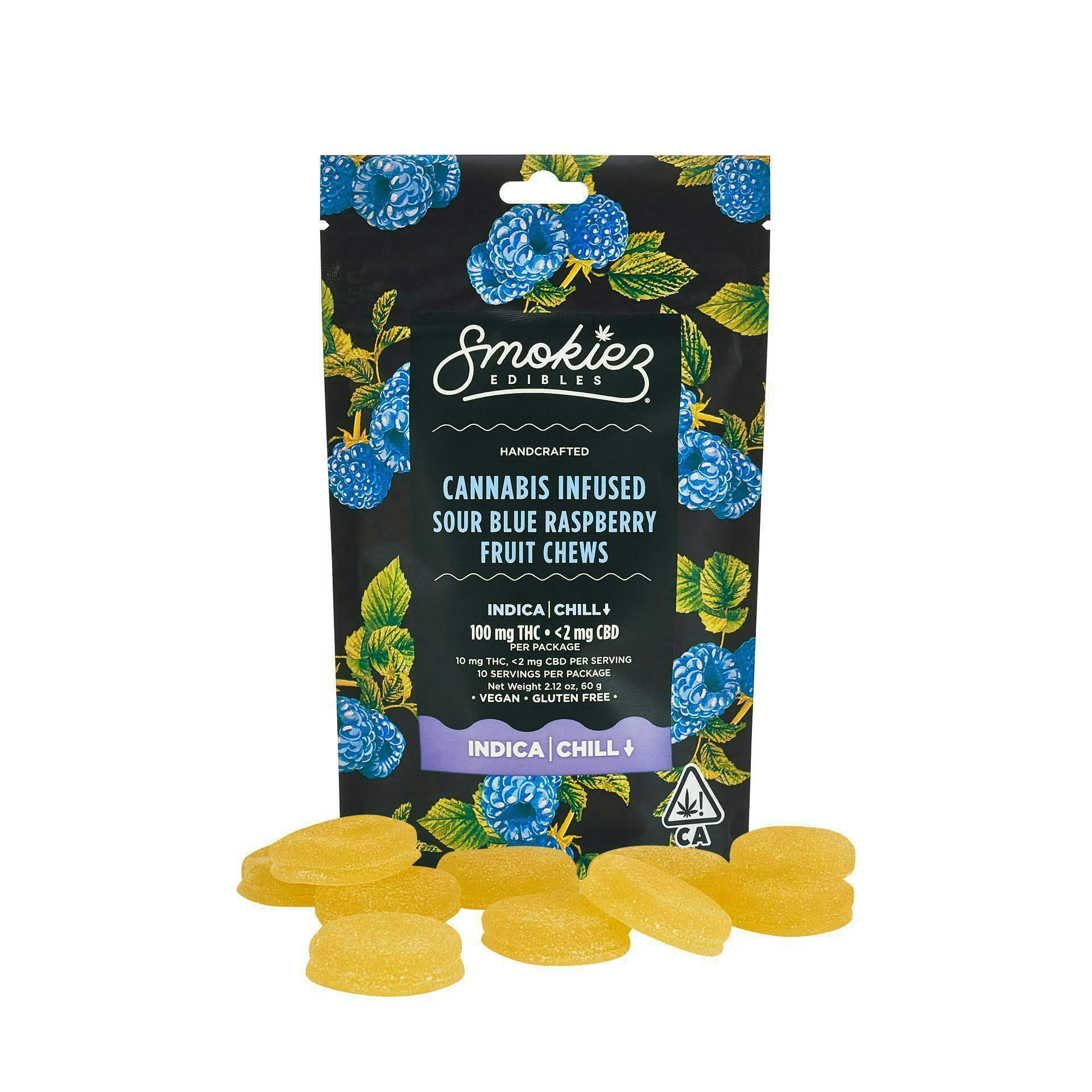 Sour Blue Raspberry Gummies · 100mg · 10ct