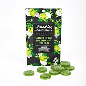 SMOKIEZ - Green Apple Sour 1:1 THC:CBG Fruit Chews - 100mg