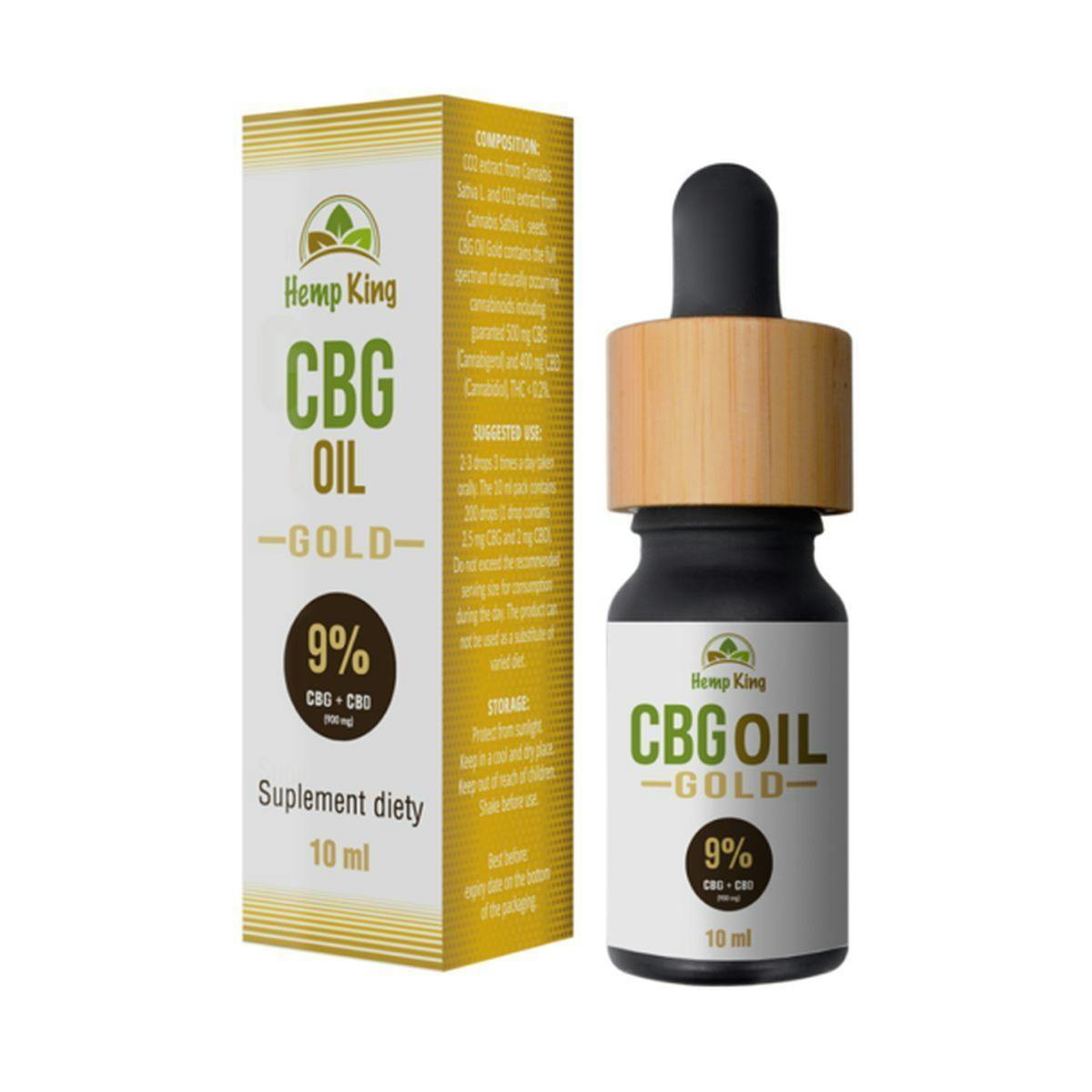 CBG Oil Gold 9% (500mg CBG + 400mg CBD) - HempKing