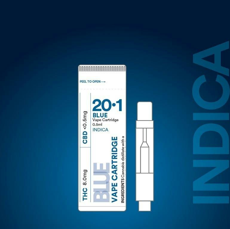 Blue 20:1 Indica Vape by PharmaCannis