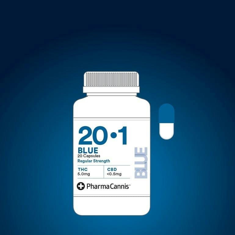 Blue Regular Strength Capsule 20:1 | 20/CT by PharmaCannis