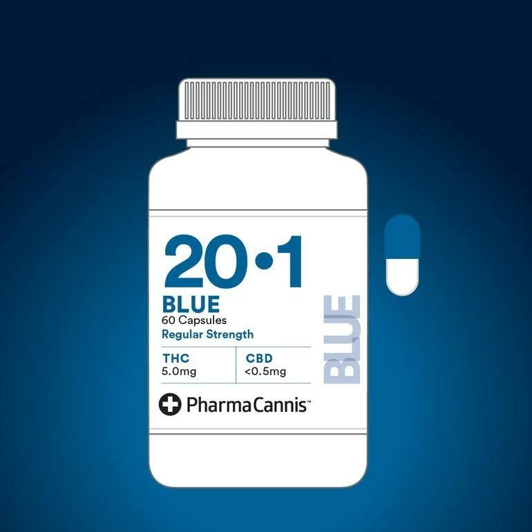 Blue Regular Strength Capsule 20:1 | 60/CT by PharmaCannis